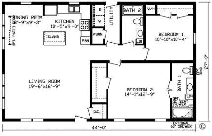 The Cottage - 1188 s.f. | WHOLESALE HOUSING INC